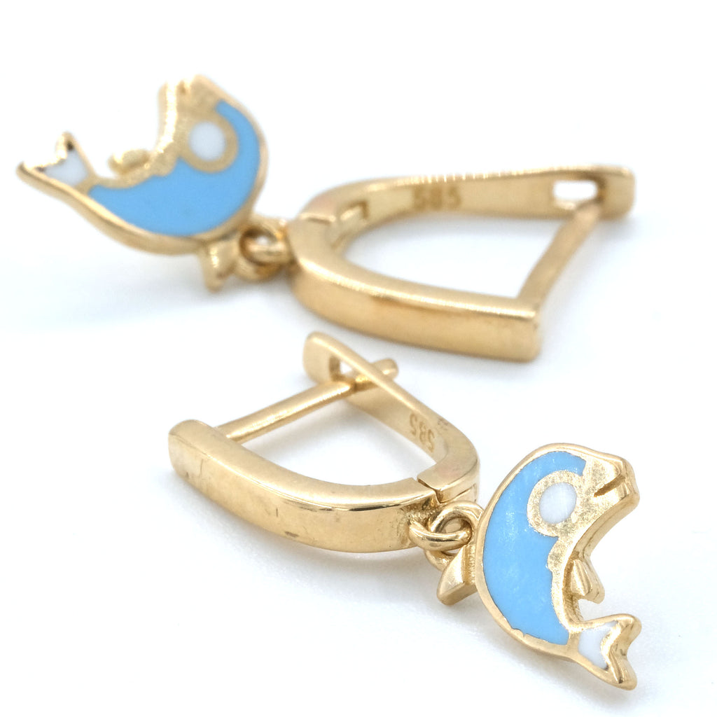 14 K Gold Figured Kids' Earrings