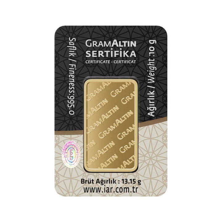 10 Gram 24 Ayar Gram Altın Altınçizgi