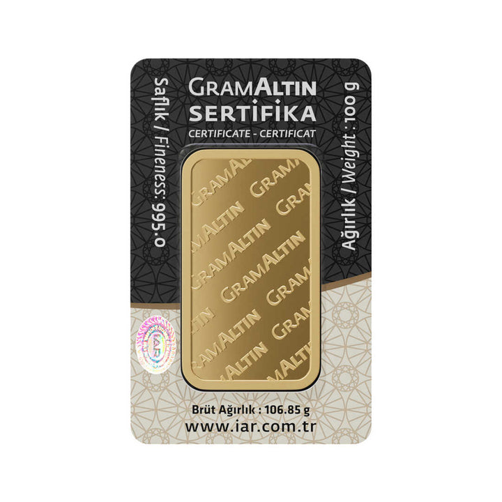 100 Gram 24 Ayar Gram Altın Altınçizgi