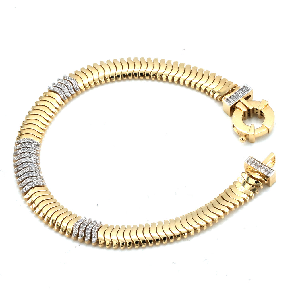 14 K Thick Italian Chain Bracelet