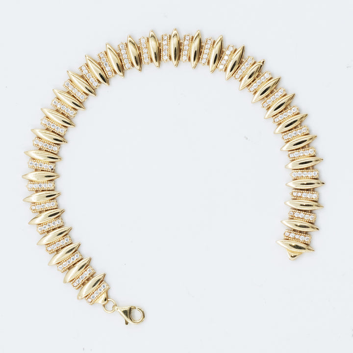 14 Ayar Altın Taşlı Bileklik