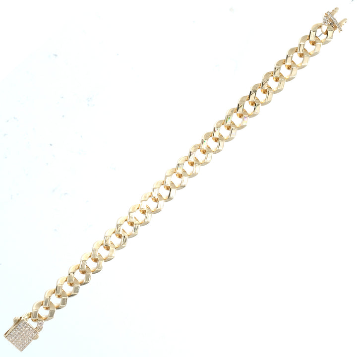 14 Ayar Taşlı Gurmet Kilitli Bileklik