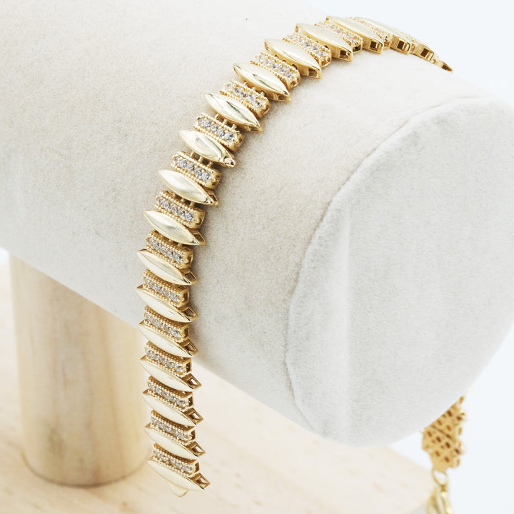 14 Ayar Altın Taşlı Bileklik