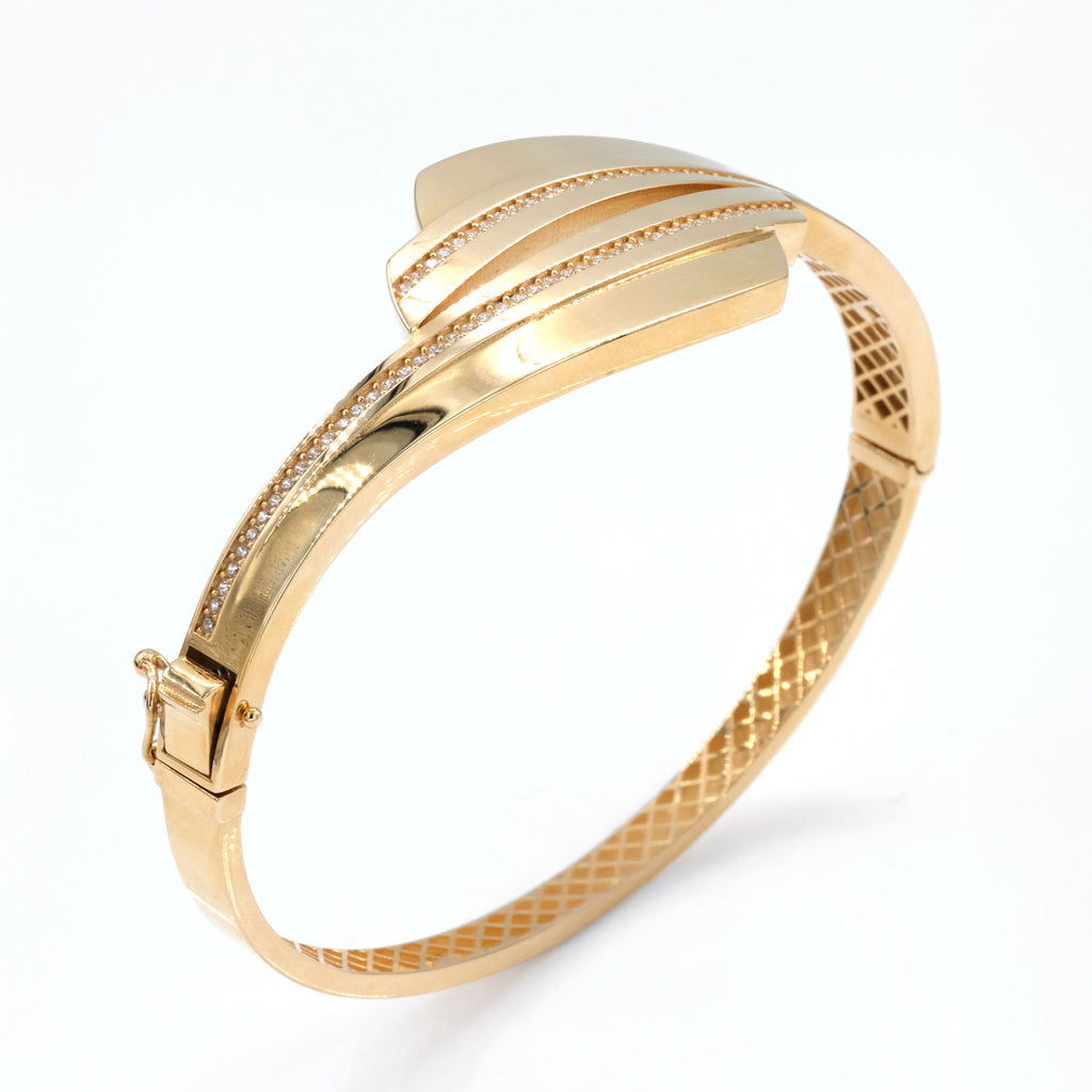 14 K Kilitli Gold Bangle 14,34 g