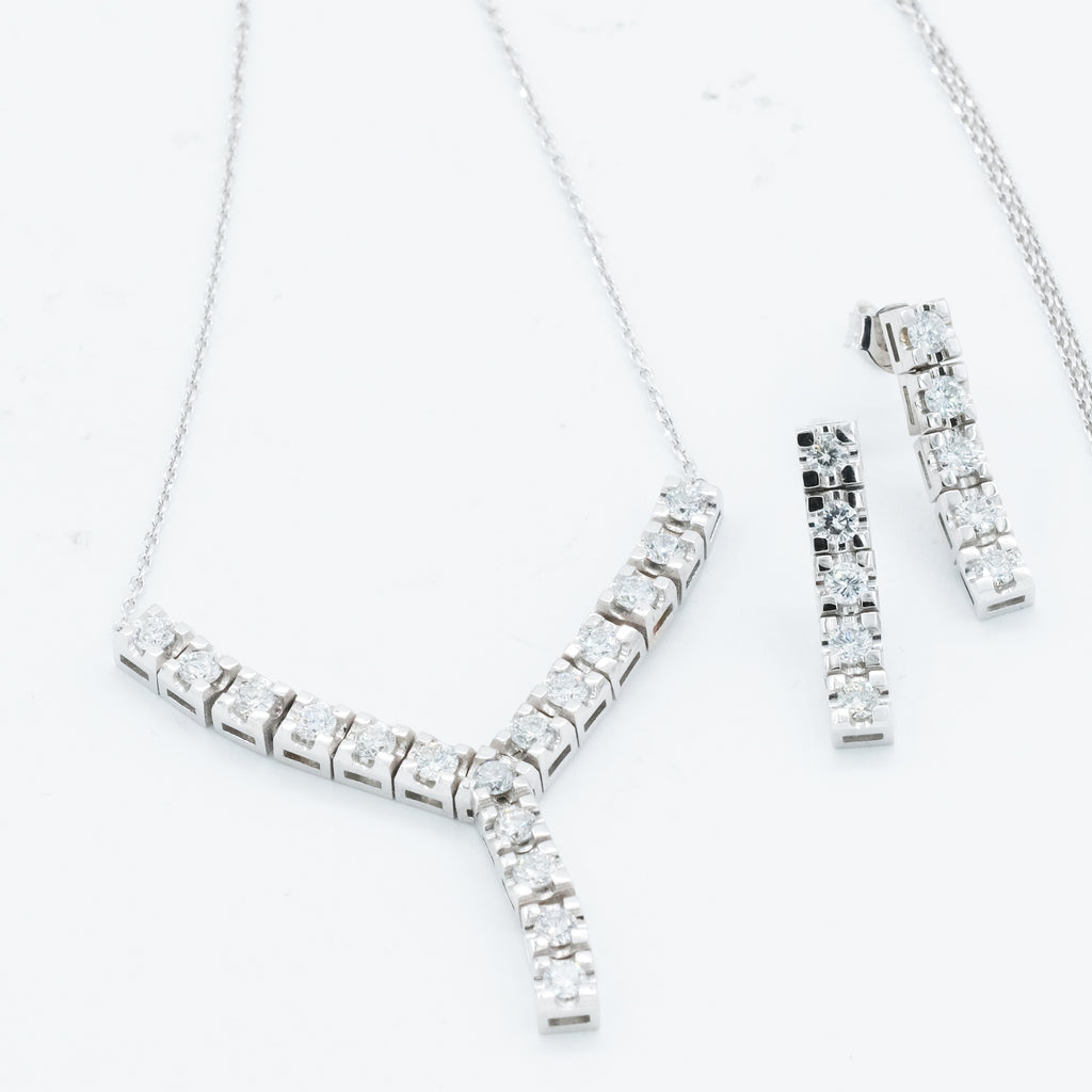 Row Stone-set Half Suyolu Necklace Set