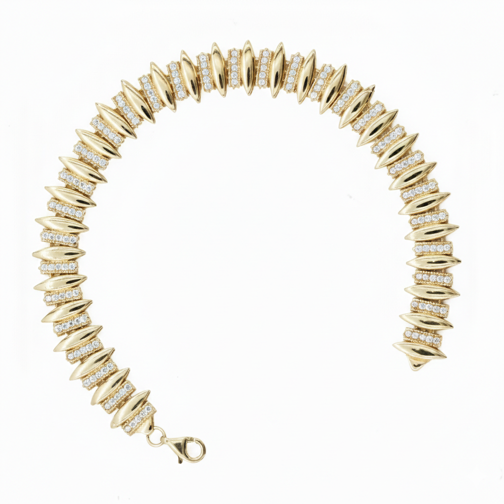 14 K Gold Stone-set Bracelet