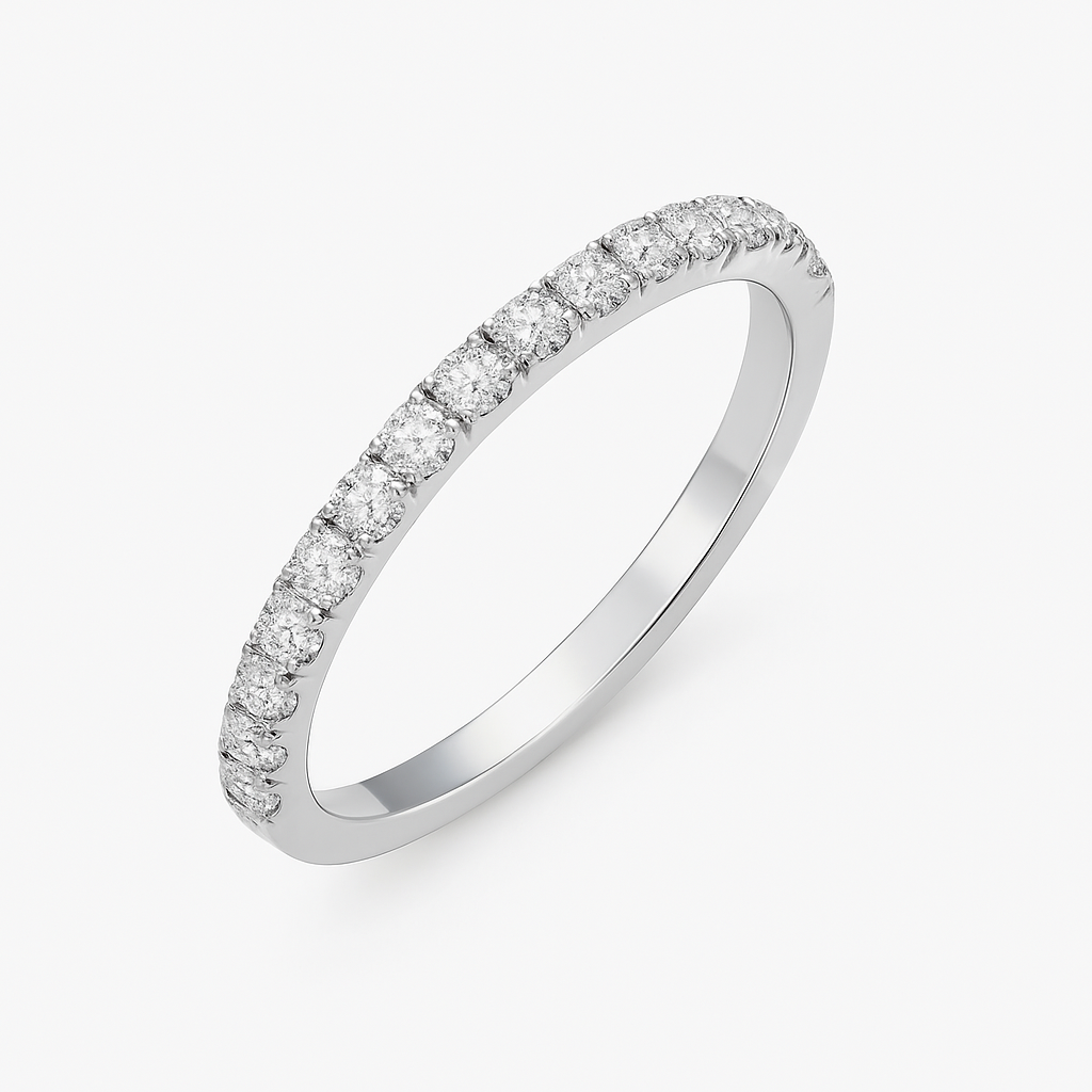 0,38 Carat 1,92 g Diamond FG SI Quality Yarımtur Ring