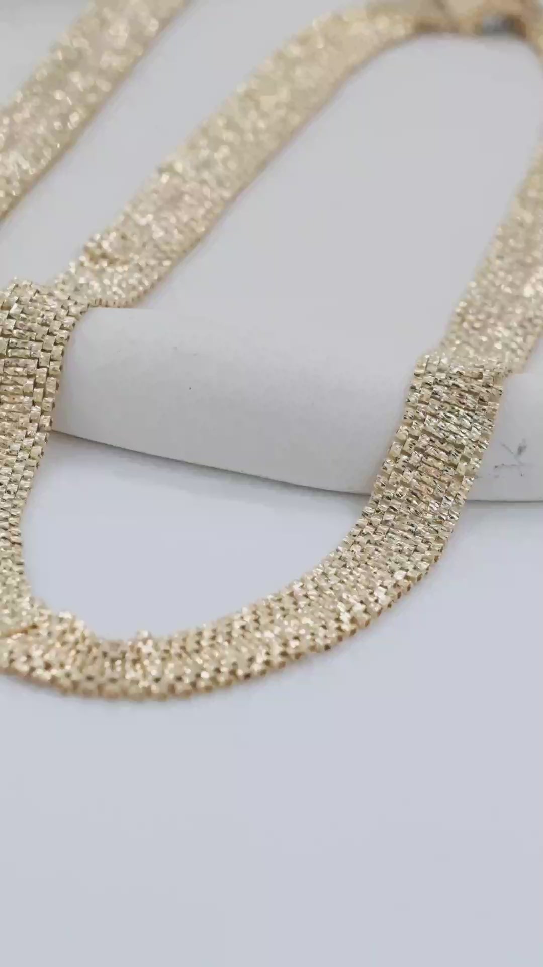 Altın Hasır "Mesh" Model Set – 2’li Kombin "Kolye & Bileklik"
