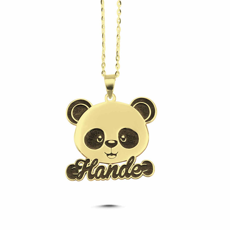 Panda İsim Kolyesi