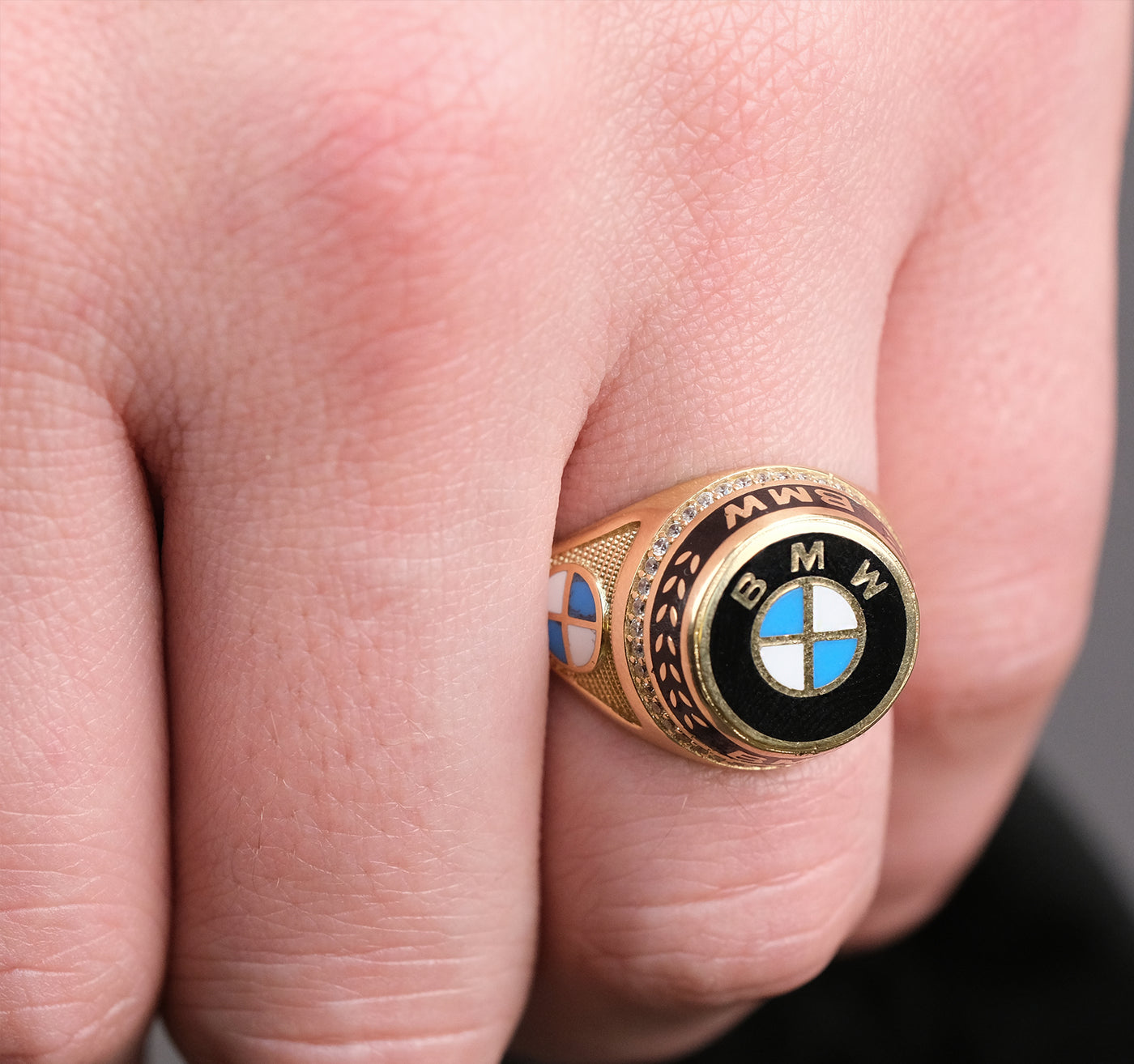 BMW Amblemli Altın Erkek Yüzüğü