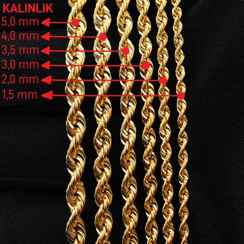 Burma Halat Altın Zincir (4 mm)