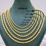Burma Halat Altın Zincir (4 mm)