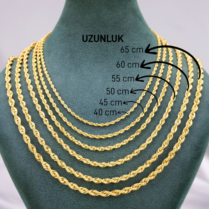 Burma Halat Altın Zincir (4 mm)